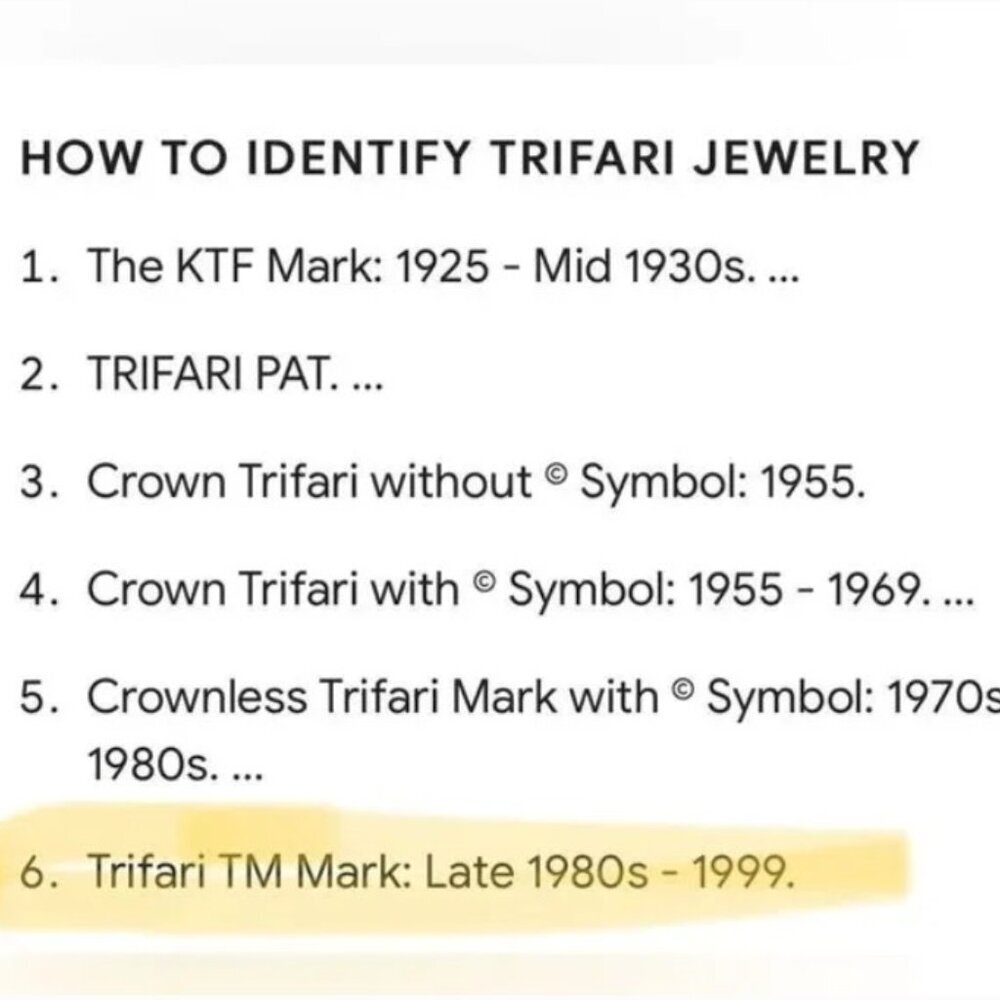 Trifari@ Necklace Gold Flat Snake 24” Style #8060 Flat Herringbone Chain NWT - Picture 14 of 14